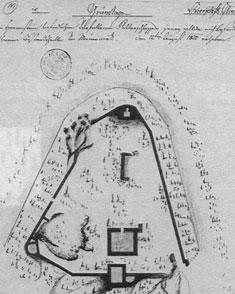 Plán hradu z r. 1823